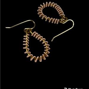 Guitar String Earrings Mixed Metal Handcrafted Repurposed Recycled Reimagined